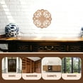 thumbnail image 2 of CRAFTHROU 1Set House Decorations Living Room Wood Decal Khaki Log Color Round Carved Pattern for Furniture, 2 of 4