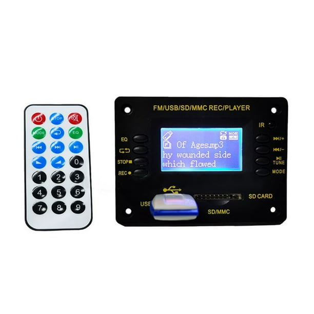 12V MP3 Decoder Audio Board MP3 Player Bluetooth 5.0 Decoder Support