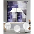 thumbnail image 3 of Purple Gray Kitchen Curtains Sets 36 Inch Length with Valance, Modern Oil Painted Art Abstract Geometric Swag Valances and Tiers Curtain Set Drapes Swag Curtains for Living Room, Bathroom, Bedroom, 3 of 6
