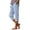 Sky Blue, variant on SHTXOZHI Womens Striped Capri Pants Linen Elastic Waist Straight Leg Capris Casual Travel Trousers with Pockets