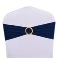 thumbnail image 2 of Cintas de silla WENSINL de elastano azul marino con hebillas doradas x50, 2 of 2