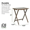 thumbnail image 4 of Open Box PJ Wood 5 Pack XL Oversize Tray Table, Living Room or Kitchen, Rustic Espresso, 4 of 11