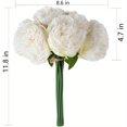 thumbnail image 4 of 10pcs Artificial Peony Flowers with Silky Petals & Realistic Leaves - Faux Peonies for Wedding, Home, Office, Thanksgiving Decor - Floral Arrangement, Home Decoration, Elegant Flower Design, 4 of 10