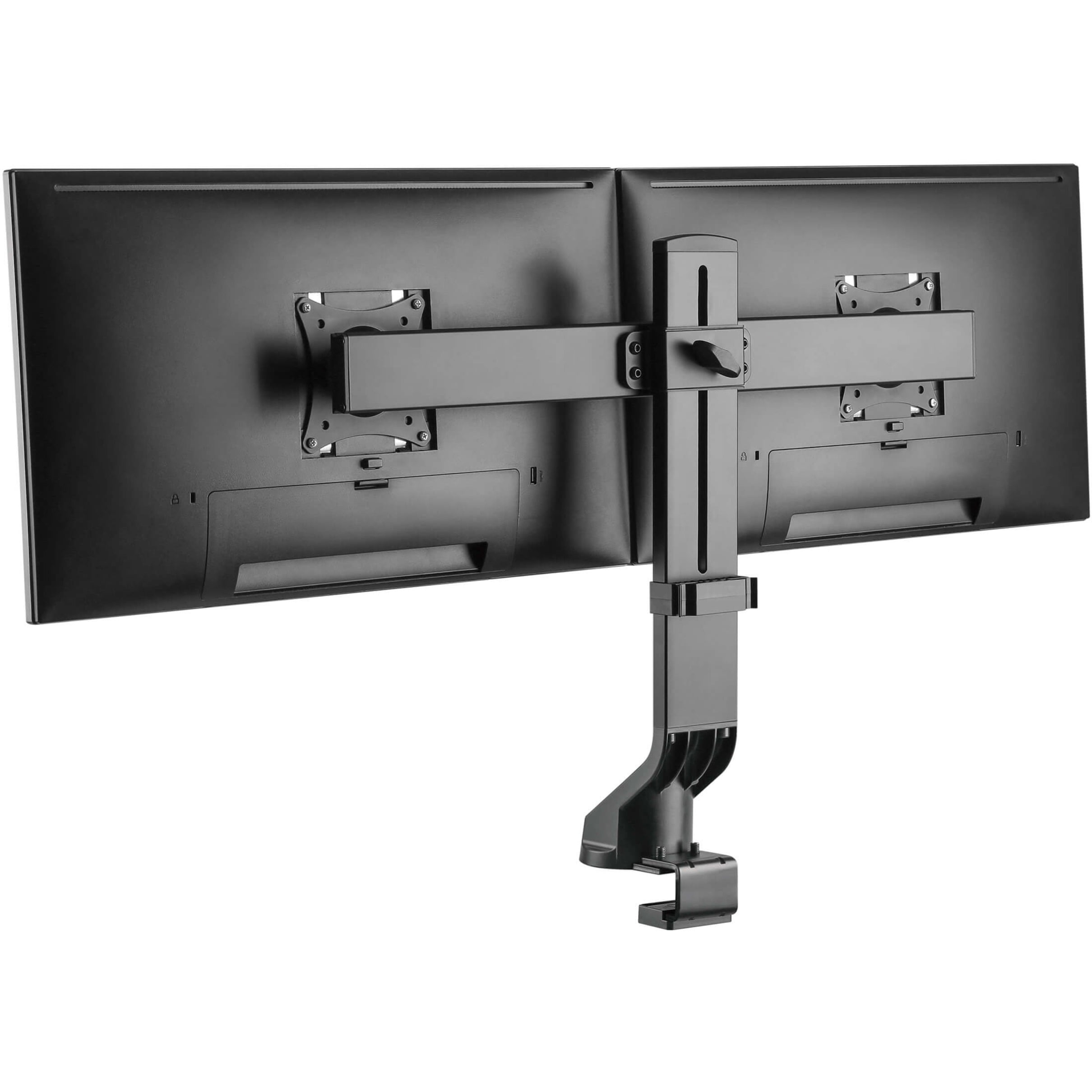 Tripp Lite Dual-display Monitor Arm With Desk Clamp And Grommet Height Adjustable, 17" To 27" Monitors Mounting Kit For 2 Lcd Displays Steel Black Screen Size: 17"-27" Clamp Mountable