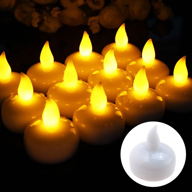 Gwong Electrónica 12 unids LED velas sin llama impermeable luz suave luz de té de la batería de la batería para la boda