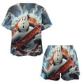 thumbnail image 3 of Ghostbusters Logo Summer Home Suit For Womens Short-Sleeved Pajama Set 2pcs Loungewear Soft Sleepwear T-Shirts Tee Shirt Top And Short Sleeping Pants, 3 of 8