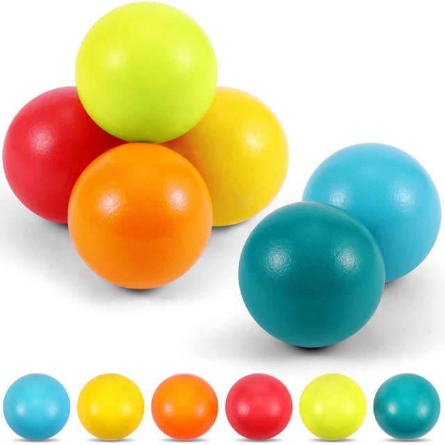 Bola de repuesto de madera Bucherry Montessori, 45 mm, 12 unidades