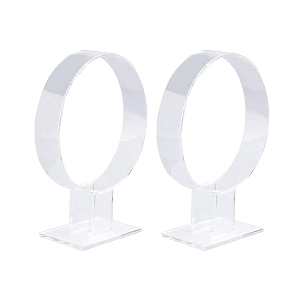 2pcs Acrylic Headband Display Stand Single Hair Hoops Holder Headband