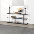thumbnail image 3 of Evelyn&Zoe Greenwich 64" Wide Rectangular Console Table, Blackened Bronze, 3 of 5