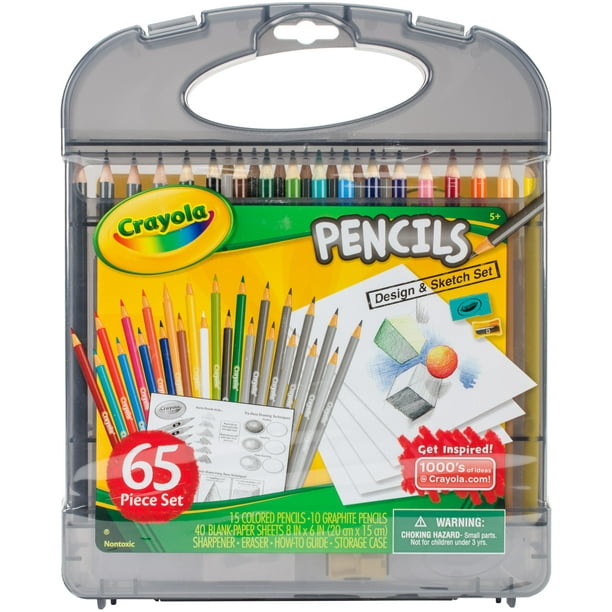 Crayola Design And Sketch Set, 65 Pieces - Walmart.com - Walmart.com
