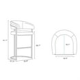 thumbnail image 3 of Manhattan Comfort Augusta Barstool with Metal Base in White - Set of 3, 3 of 11