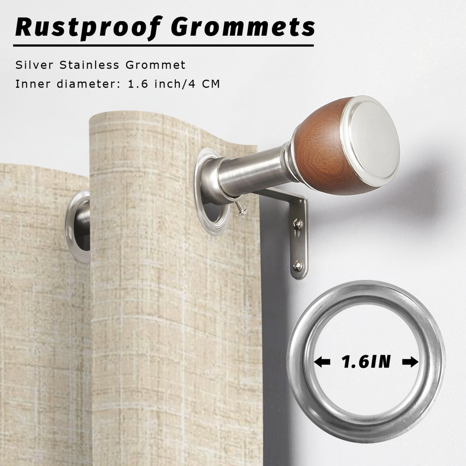 Cream Outdoor Curtains for Patio, Abstract Modern Farmhouse Solid Color Sunshade Privacy Drapes Grommet Waterproof Outside Curtains for Porch/Cabana/Balcony 54"x 108", 1 Panel