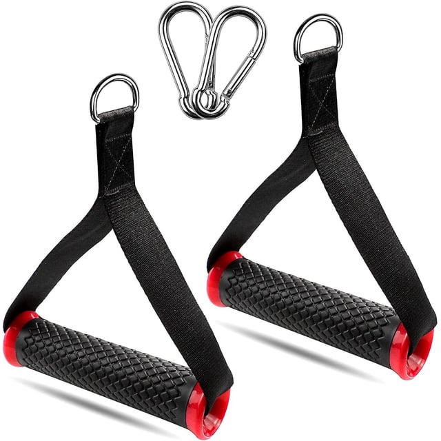 Bandas de resistencia Mango Mangos de ejercicio de servicio pesado Accesorios de máquina de cable de agarre mejorados con mosquetones, mangos de gimnasio para entrenamiento físico Gy LingWen 1327533324694