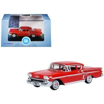 1958 Chevrolet Impala Sports Coupe Rio Red 1/87 (HO) Scale Diecast Model Car by Oxford Diecast