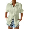 thumbnail image 1 of Women's Sports Blouse for Women Summer Solid Color Loose Plus Style Shirts for Women Long Cotton Texture Dress Plan Shirts for Women Shirt Top Long Sleeve Baseball Tee Womens Women Training Shirts, 1 of 2
