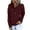 Wine, variant on Fesfesfes Womens Casual Hoodies Fall Tops Solid Color Long Sleeve Sweatshirt Button Down Drawstring Pullover Top