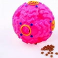 thumbnail image 4 of Mupvlun Dog Pet Food Treat Feeder Chew Toys - Tooth Cleaning Ball, Dispensing Toy for Small Medium Dog Puppy - Squeaky Balls (Pink, 4.7in), 4 of 6