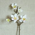 19" Artificial Magnolia Flowers Silk White Magnolia Flowers Realistic