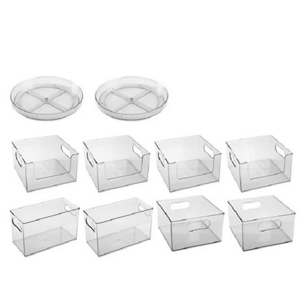 Refurbished The Home Edit THED22980157052 10 Piece Laundry Edit, Clear Plastic Modular Storage System