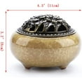 thumbnail image 3 of Ceramic Incense Burner with Incense Stick Holder + Insulation use for Stick or Coil Incense, Sage Cones and Frankincense, 3 of 5