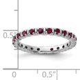 thumbnail image 5 of Auriga Fine Jewelry 925 Sterling Silver Created Ruby Ring for Women Size- 8, 5 of 7