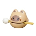 thumbnail image 2 of Lindo gatito pez de madera artefacto de descompresión de oficina decoración de escritorio meditación creativa juguete para golpear regalo pequeño de vacaciones, 2 of 2