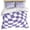 Purple, variant on 3 Piece Purple White Checkered Duvet Cover Set Twin Size, Microfiber Comforter/Quilt Cover with Corner Ties and 2 Pillowcases, Modern Irregular Geometric All Season Soft Bedding with Zipper Closure