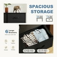 thumbnail image 6 of CONCETTA 6-Drawer Fabric Dresser Storage Chest for Bedroom, Closet, Storage Furniture for Adults, Black, 6 of 9