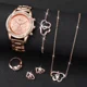 thumbnail image 2 of Set Regalo Mujer Reloj Collar Anillo Aretes Oro Rosa, 2 of 5
