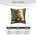 thumbnail image 2 of KLL Cute Kitten Water Lilies Decorative Throw Pillow Covers Velvet Soft for Couch Sofa Bedroom Living Room Outdoor (No pillow core)- 18"x18", 2 of 5