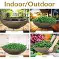 thumbnail image 4 of ZYPPPA Percival 20.75" Shallow Outdoor Planter Bowl for Flowers and Succulents - Polyresin Double-Walled Design - Sable, 4 of 17