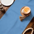 thumbnail image 3 of Spring Floral Table Runner 90 Inches, White Cherry Blossom Fowers Sky Blue Bed Runner Dresser Scarves Tabletop for Indoor Outdoor Parties/Ceremony/Banquet, 13" x 90", 3 of 9
