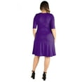 thumbnail image 3 of 24/7 Comfort Appare Elbow Sleeve Knee Length Dress, 3 of 3