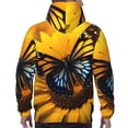 thumbnail image 7 of Lsque Butterfly On Sunflower Pattern Casual Men's Hoodie,Hooded Sweatshirt with Kangaroo Pocket,Pullover Hoodie-3X-Large, 7 of 7