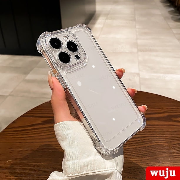 WUJU Funda De Lujo Transparente Acrílica A Prueba De Golpes Compatible Con iPhone 14 11 12 13 Pro Max XS X XR Armadura Dura Antigolpes Parachoques
