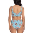 thumbnail image 3 of Daiia I Am A Fan Popcorn Women's Bikini Set Two Piece Swimsuit High Waisted Bikini Adjustable Straps Bikini Perfect for Beach, Pool, and Summer Vacation-Large, 3 of 9