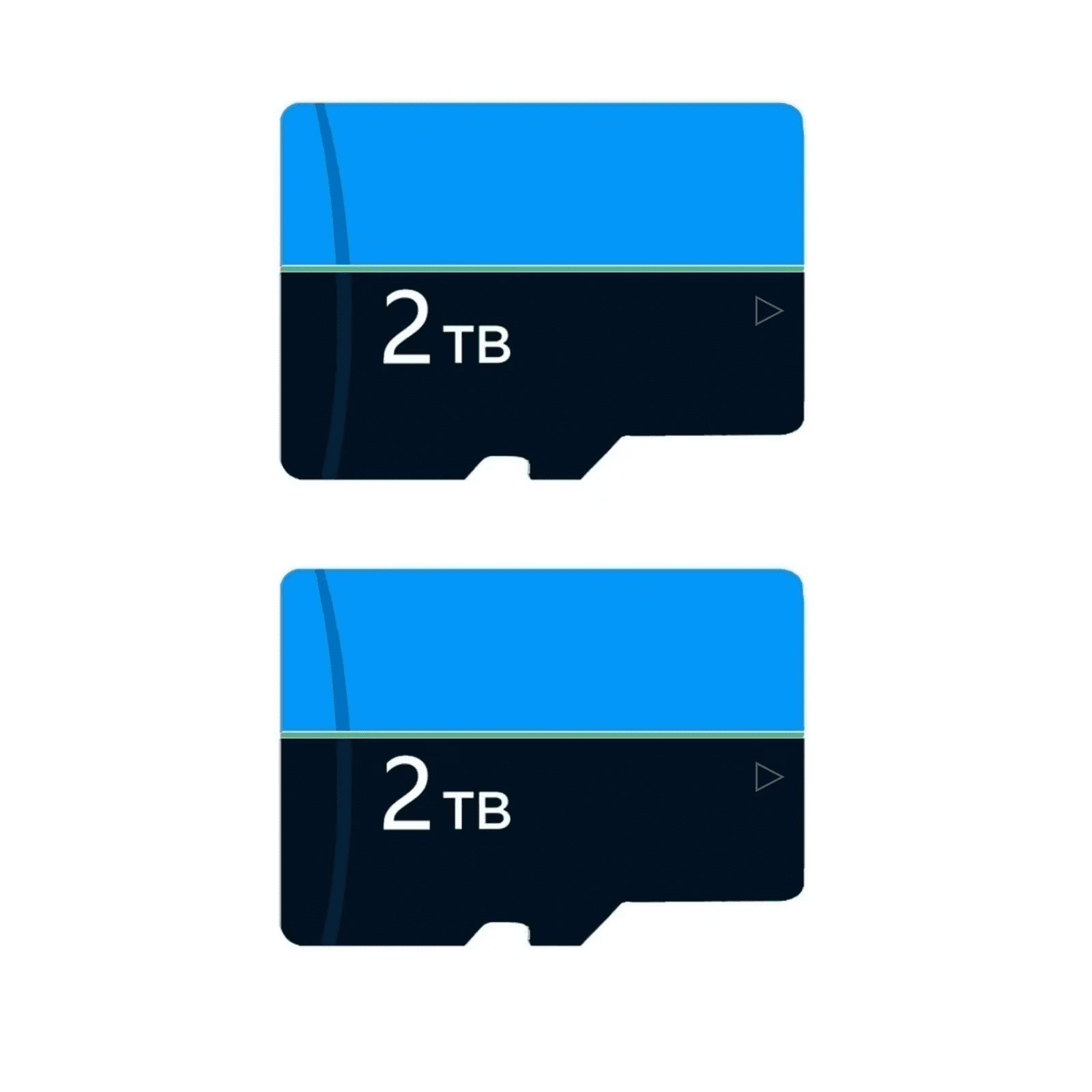 New Memory Card 2T Universal Memory Micro SD Card, Suitable For Most Mobile Phones, Cameras, And Other Devices,Bluewith Adapter 3-pack