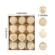 thumbnail image 3 of Bola Decorativa De Terciopelo Paquete De 12 Bolas Navideñas De 8cm Para Árbol De Navidad, De Terciopelo Burdeos, Con Cuerda Para Colgar, Irrompibles, Color Beige Rkxzt, 3 of 8