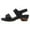 Black, variant on Womens Sparkly Rhinestones Walking Sandals 2026 Beach Summer Glitter Chunky High Heels Dress Sandals