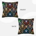 thumbnail image 3 of LNWH Decorative Pillow Covers, Retro Colored Prism Square Sofa Decorative Knit Pillow Case, 16"x16", 3 of 8