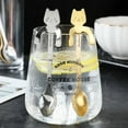 thumbnail image 3 of 2/4PCS Set 304 Stainless Steel Cat Spoon Creative Cartoon Hanging Edge Spoon Cute Coffee Spoon Gold-plated Stirring Spoon, 3 of 9