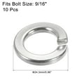 thumbnail image 2 of Uxcell 9/16-Inch 304 Stainless Steel Split Spring Lock Washer 10 Pack, 2 of 5