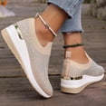 thumbnail image 4 of Women's Fashion Shoes – Lightweight Wedge Sneakers, Mesh surface Walking Shoes for Casual Wear, 4 of 8