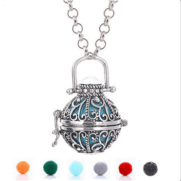 AMERTEER Aromatherapy Essential Oil Diffuser Necklace copper Locket Pendant