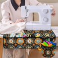 thumbnail image 4 of HELLHERO Beautiful & Practical Fusion Sewing Machine Pad Fabric Polyester Easy Storage Mandala Floral Black Background for Woman Gifts Home Indoor, Christmas, 4 of 5