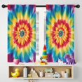 thumbnail image 5 of Blackout Kids Curtains,Rainbow Tie Dye Mandala Pattern Childrens Insulated Curtains Set Of 2,Bedroom Essentials,Toddler Room Decor 42"x54", 5 of 5
