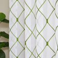 thumbnail image 3 of Topfinel White Sheer Curtains 96 inch Long Geometric SageGreen Embroidered Diamond Grommet Window Curtains for Living Room Bedroom,Tulle Window Drapes, Light Soft Boho Curtains,54x96 inch,2 Panels, 3 of 8