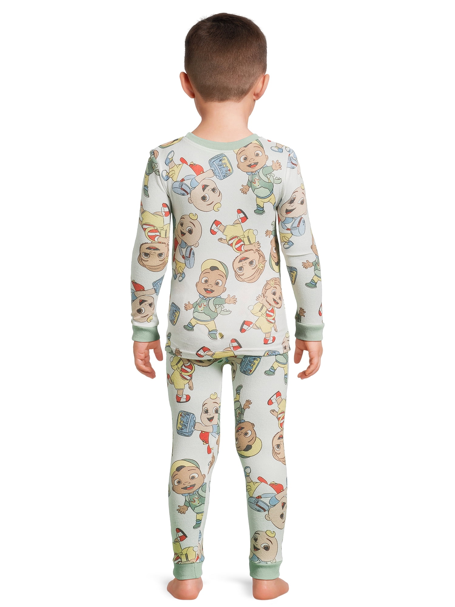 CoComelon Toddler Boys Snug Fit Hacci Long Sleeve Pajama Set, 2-Piece, Sizes 12M-5T