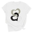thumbnail image 4 of BLVB T-Shirts de la Saint-Valentin pour Femmes Cœur Mignon T-Shirts Graphiques Décontractés Col Rond Manches Courtes Hauts Cadeaux Tee pour Elle, 4 of 7