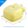 thumbnail image 4 of SNNROO Molain Dog Cat Bath Brush Comb Silicone Rubber Dog Grooming Brush Silicone Puppy Massage Brush Hair Fur Grooming Cleaning Brush Soft Shampoo Dispenser, 4 of 11